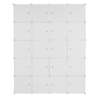 20 Cube Wardrobe Closet Portable Cube Storage with Doors & Hanging Baby Wardrobe Children Cabinet Plastic