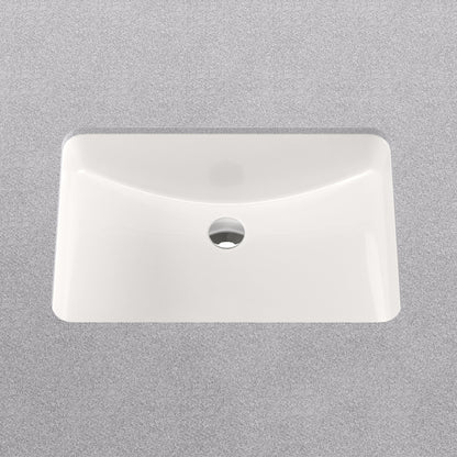 ProFlo PF2114UA Rectangular Vitreous China Undermount Bathroom Sink with Overflow