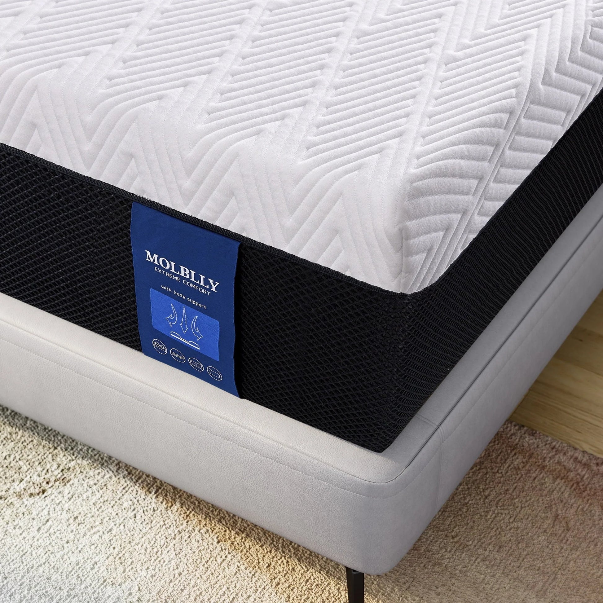 Queen Mattress,Madinog 10" Cooling Gel Memory Foam Mattress-in-a-Box with Breathable Cover