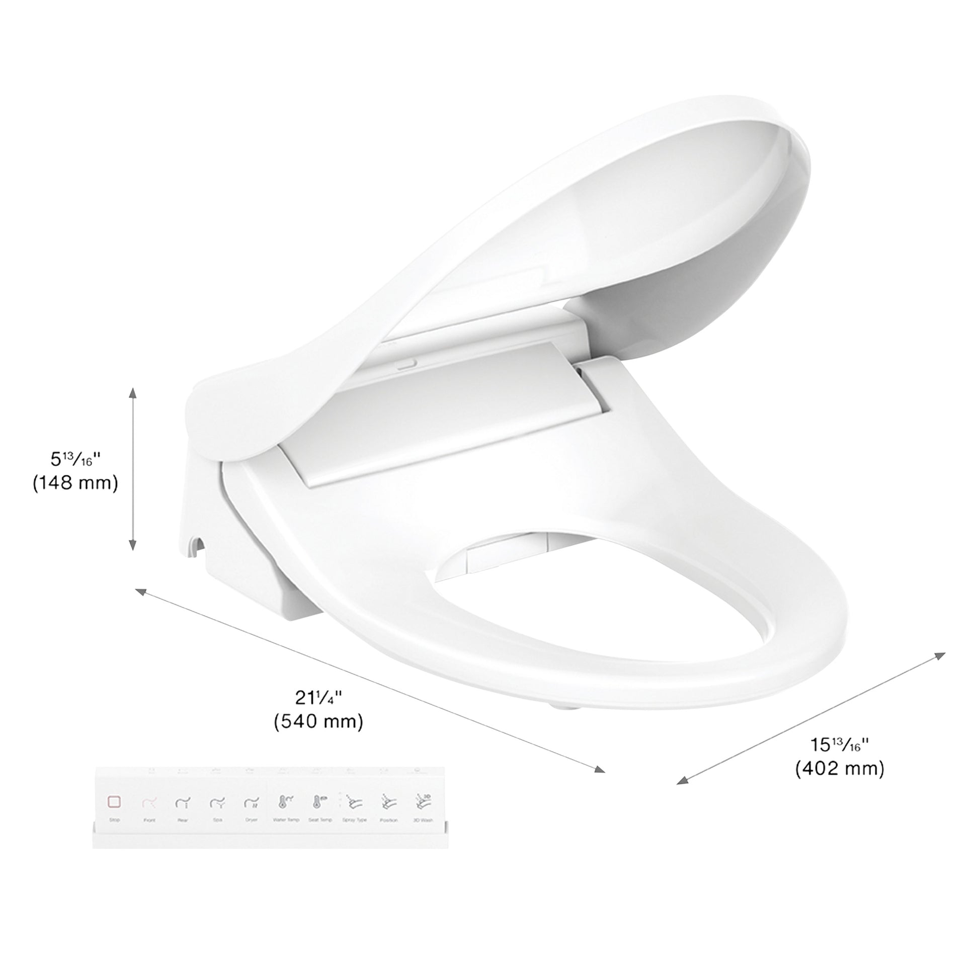 Kohler PureWash E875 Bidet Toilet Seat with Remote Control