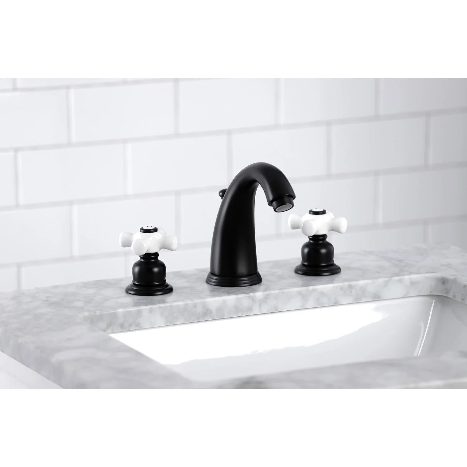 Kingston Brass KB988PX Victorian 2-Handle 8 in. Widespread Bathroom Faucet, Brushed Nickel