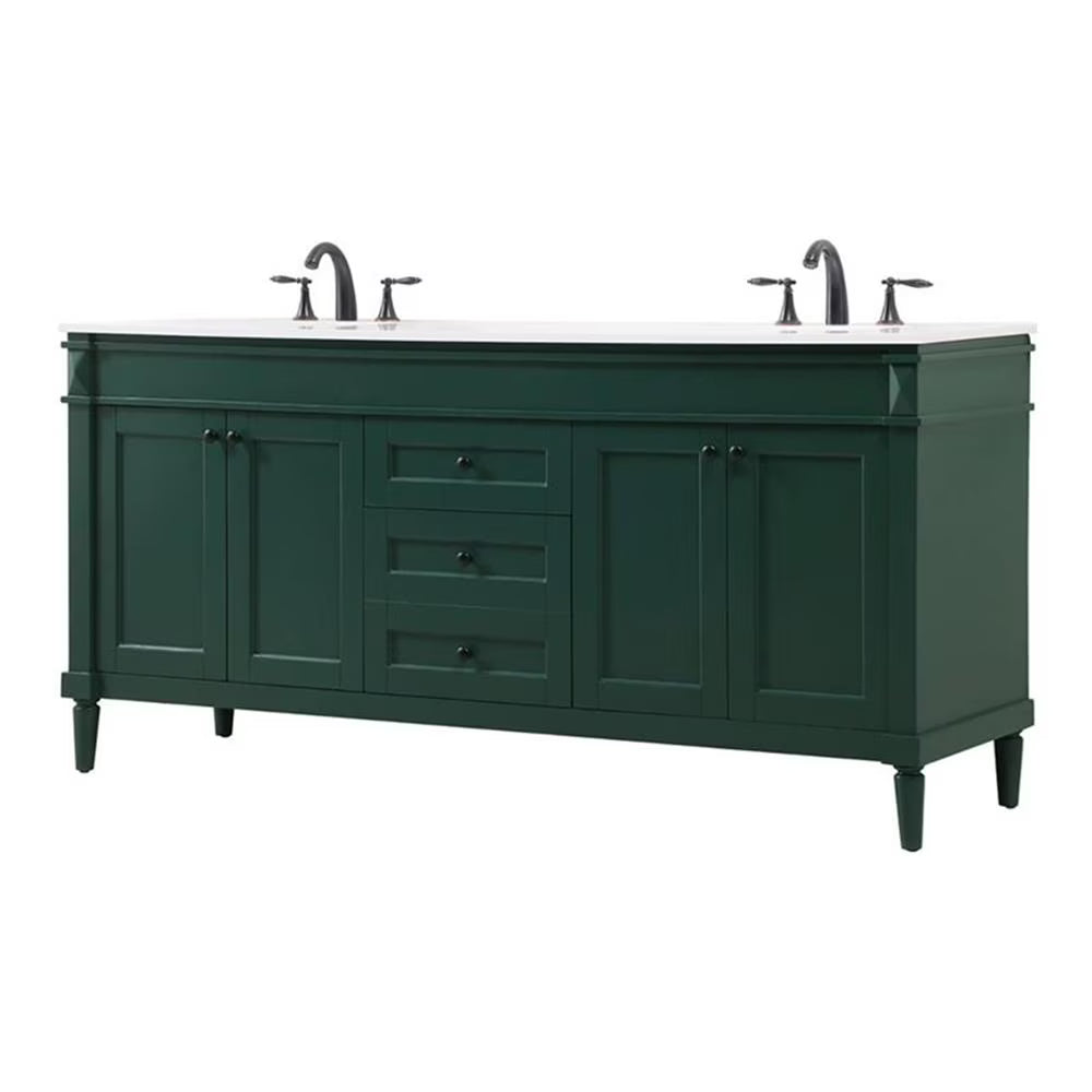 Elegant Kitchen and Bath 72 Inch Double Bathroom Vanity In Blue