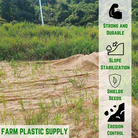Erosion Control Blanket - Straw/Coconut Erosion Control Blanket, Coconut Garden and Landscape Cover, Erosion Control Blanket, Straw Blanket, Erosion Control, Mulch, Slope Stabilizer