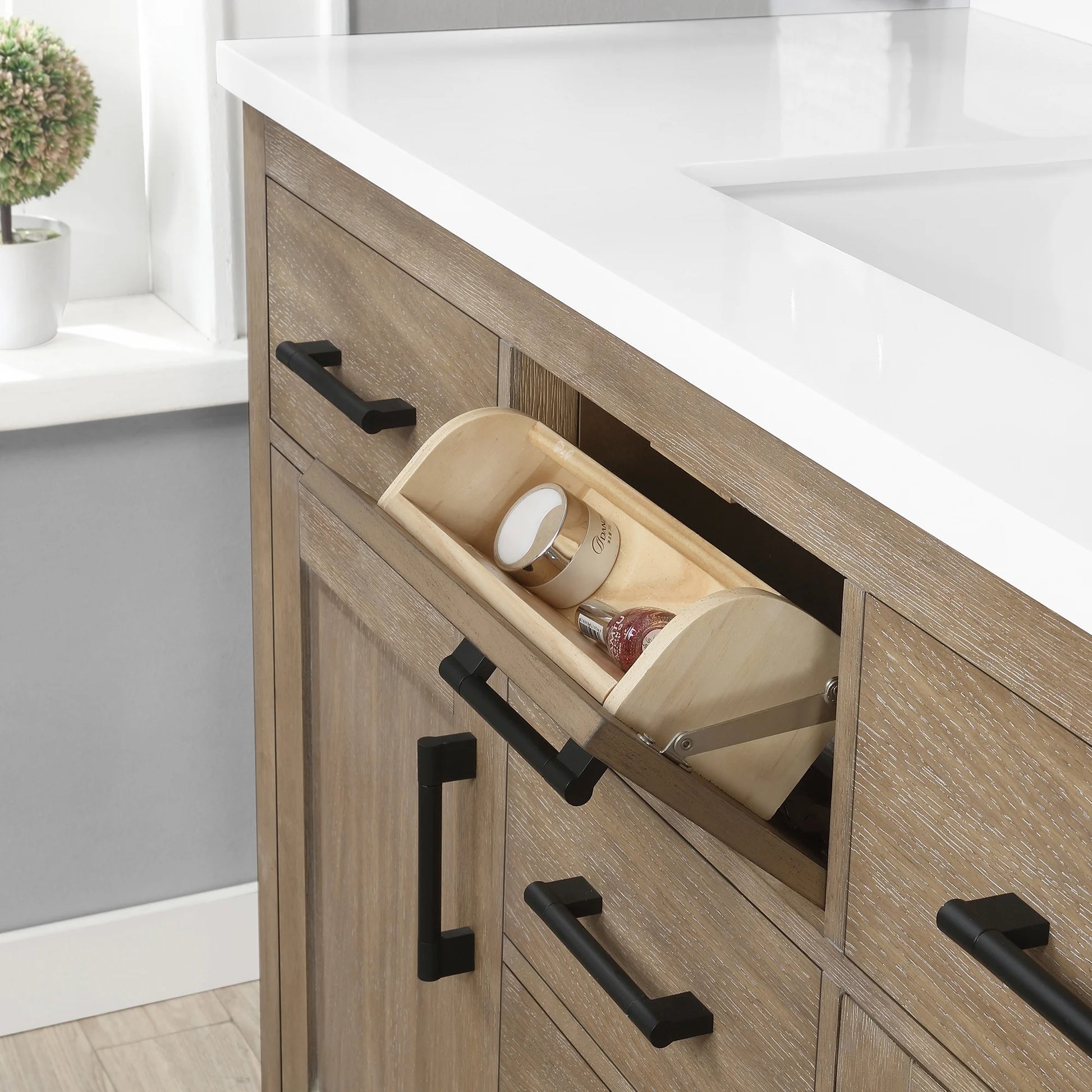 Ove Decors Bailey 48 W x 22" D Freestanding Bathroom Vanity with Sink, Driftwood Oak