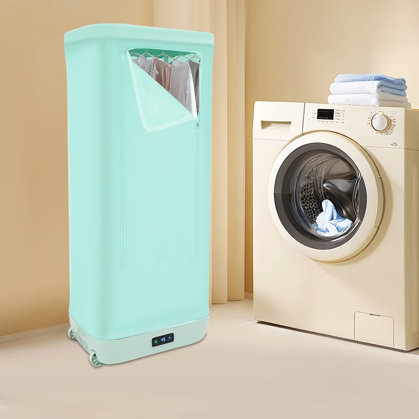 Portable Clothes Dryer Mini Electric Wardrobe Clothing Drying Machine Freestand for Homes, Dormitories
