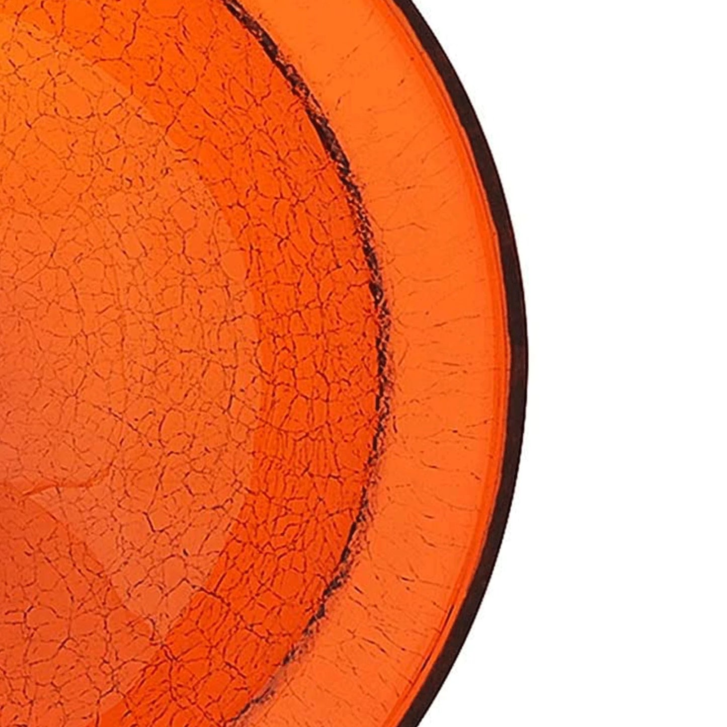 Achla Designs Hand Blown Crackle Glass Garden Birdbath w/Tripod, Mandarin