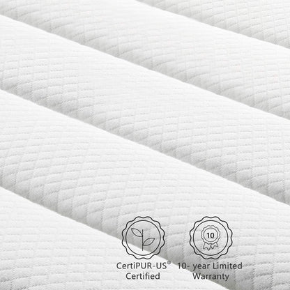 MUSSER 10 Inch Hybrid Mattress of Comfort Foam And Durable Springs Mattress Twin