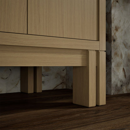 Kohler Solive Bathroom Vanity with Sink and Quartz Top in Oak