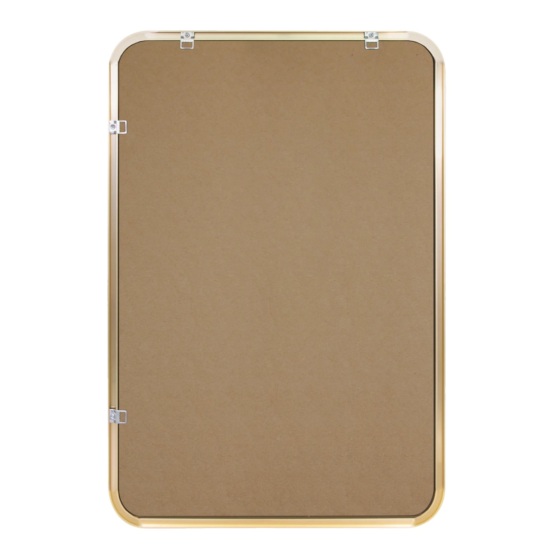 Isla Rectangle Wall Accent Mirror, 30" H x 20" L, Modern Metal Framed, Living Room, Bedroom, Bathroom Vanity Mirror, Gold Design House, 596510-GLD
