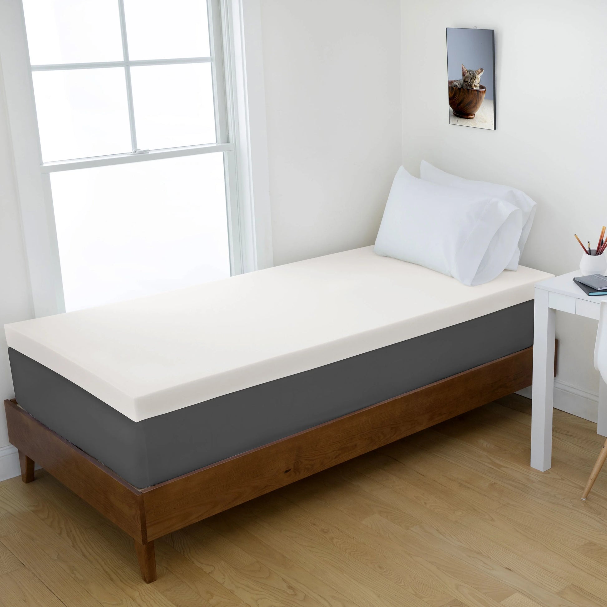 Sleep Studio 4" Breathable Memory Foam Mattress Topper, Full