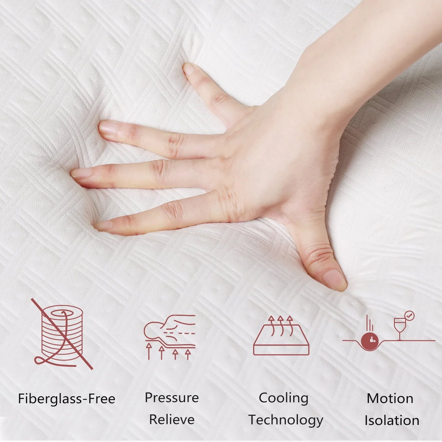 Twin Mattress,Smiaoer 8" Cool Gel Memory Foam Mattress with Removable Cover Mattress in a Box Medium Firm Mattress