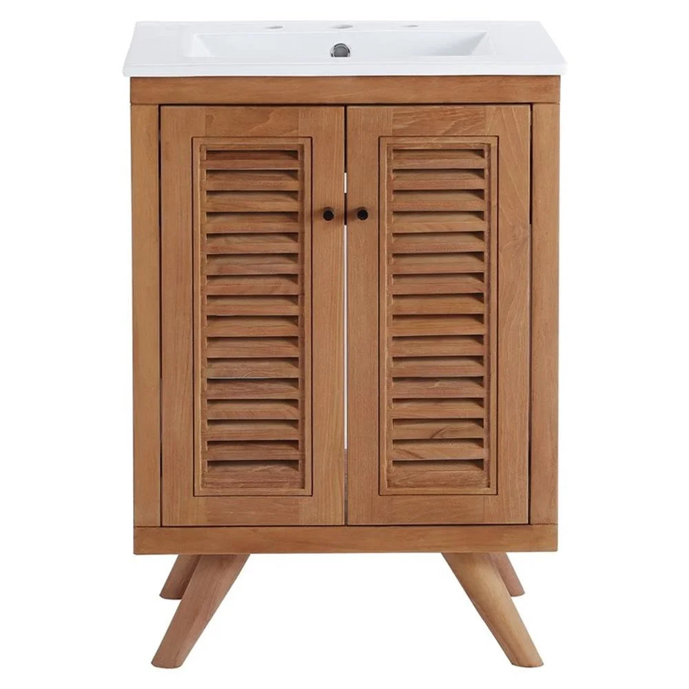 Modway Birdie 24" Bathroom Vanity in Natural White