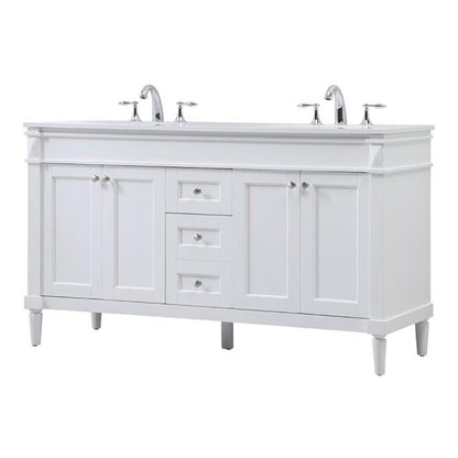 Elegant Kitchen and Bath 60 Inch Double Bathroom Vanity In Green