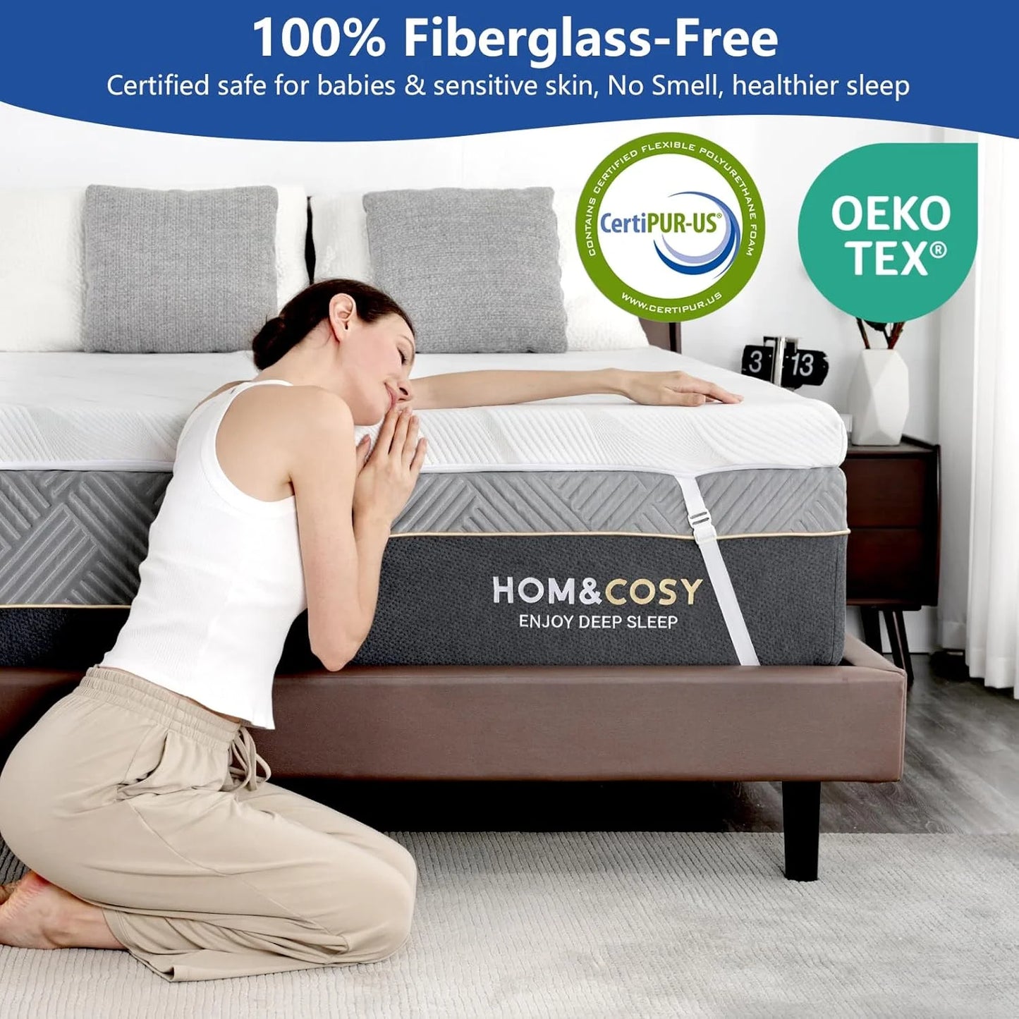 Extra Firm Mattress Topper Twin Size 3 Inch, Cooling Gel+Bamboo High Density Memory Foam Mattress Topper with Removable Ice Silk Cover,Firm Bed Topper for Pain Relief,No Smell,CertiPUR-US,74'' x 38''