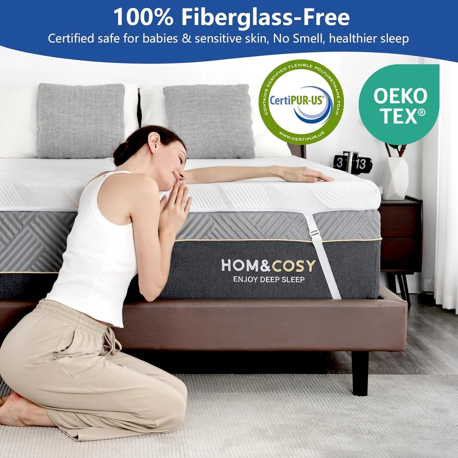 Extra Firm Mattress Topper Twin Size 3 Inch, Cooling Gel+Bamboo High Density Memory Foam Mattress Topper with Removable Ice Silk Cover,Firm Bed Topper for Pain Relief,No Smell,CertiPUR-US,74'' x 38''