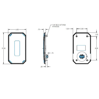 Knapheide 12256491, Replacement LED Surface Mount Light With Integrated S/T/T, B/U & Strobe