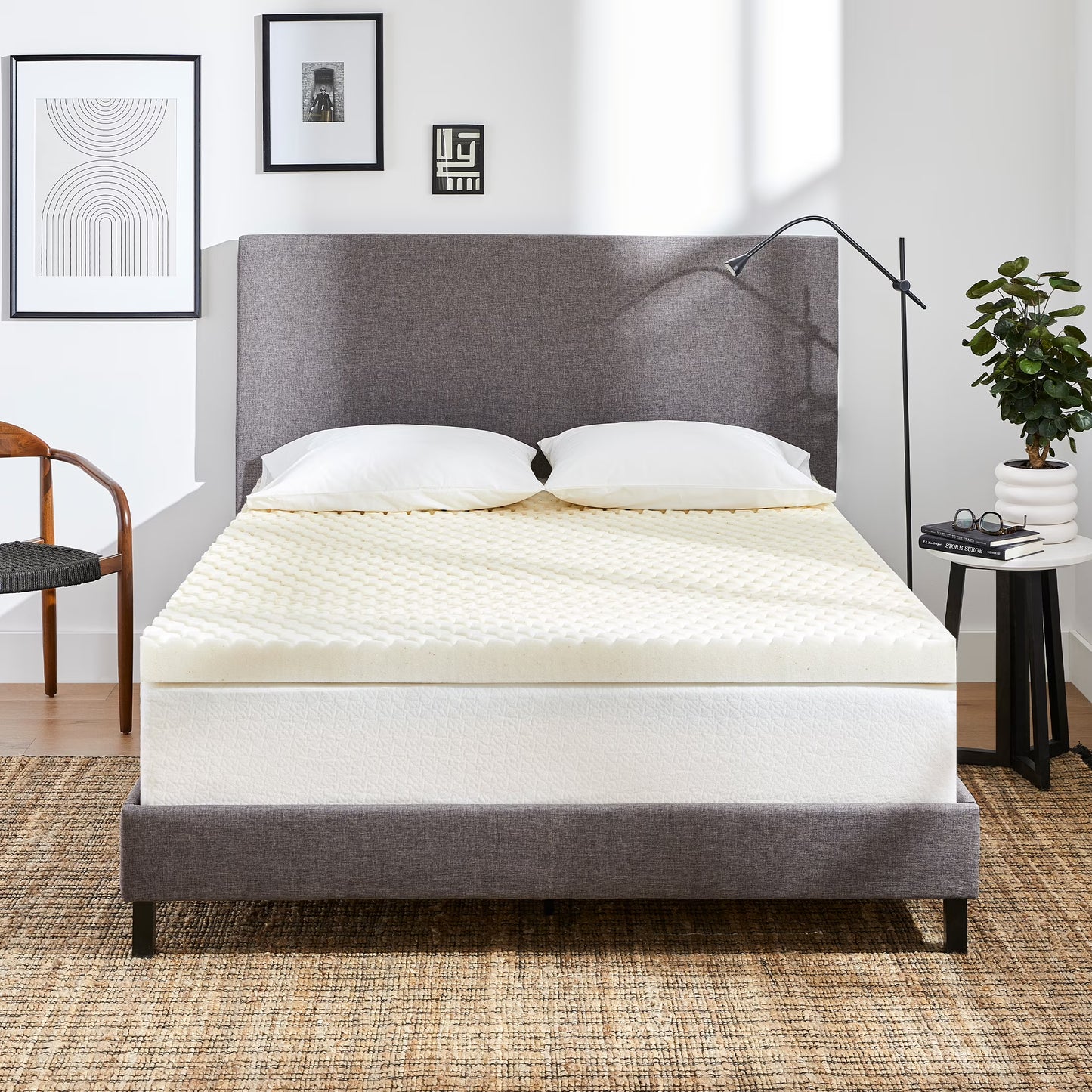 MOLECULE 3" CopperWELL Cooling Gel Infused Memory Foam Mattress Topper, Queen