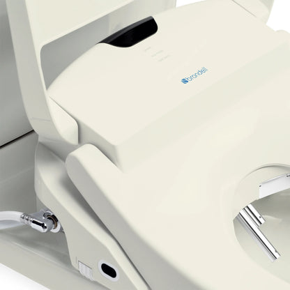 Brondell Swash 1400 Luxury Bidet Toilet Seat with Remote Control, Elongated Biscuit