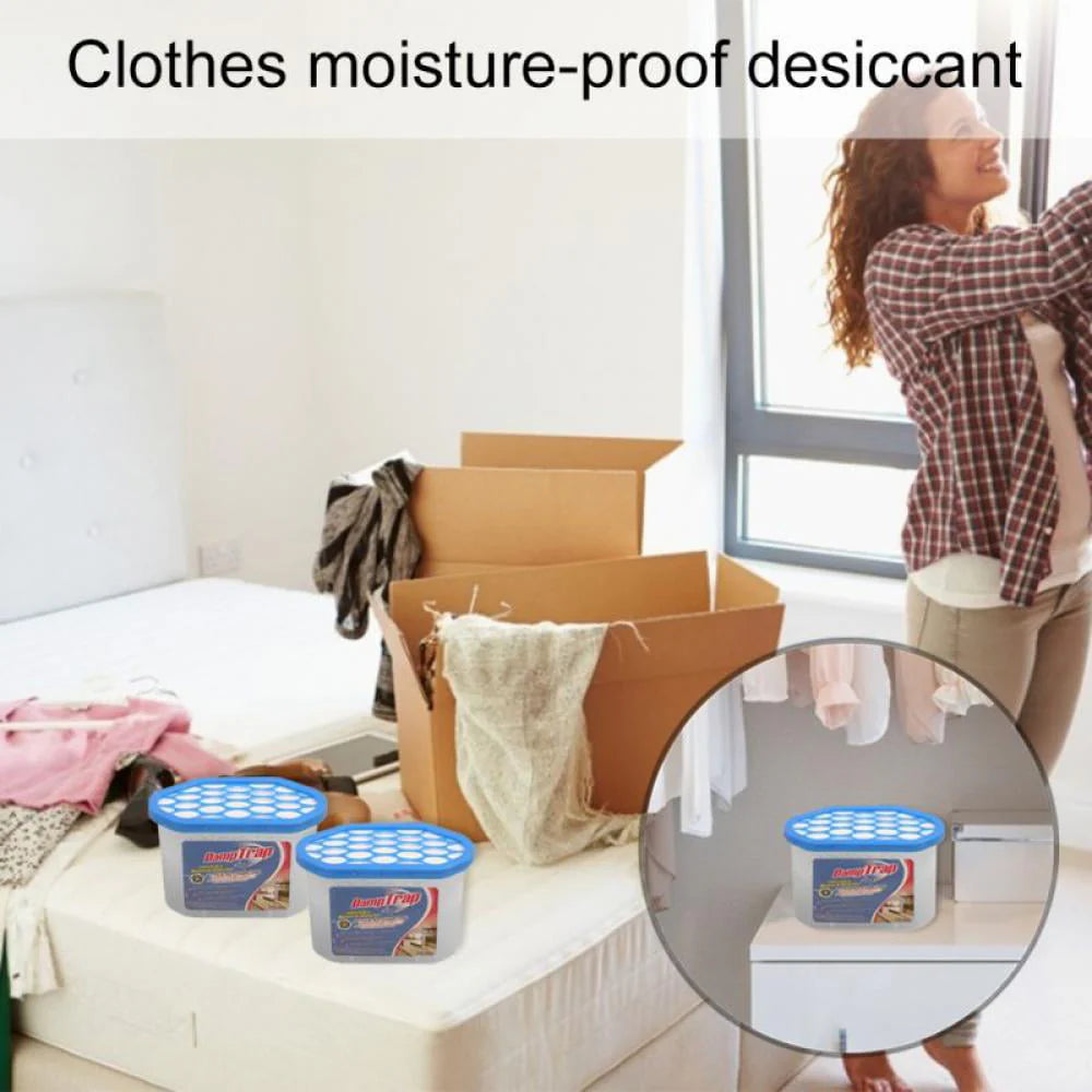 HULKLIFE Dehumidifier Box Of 250ml Calcium Chloride Condensation Remover Moisture Absorber Dehumidifiers for Damp Mould Moisture In Home Kitchen Wardrobe Bedroom