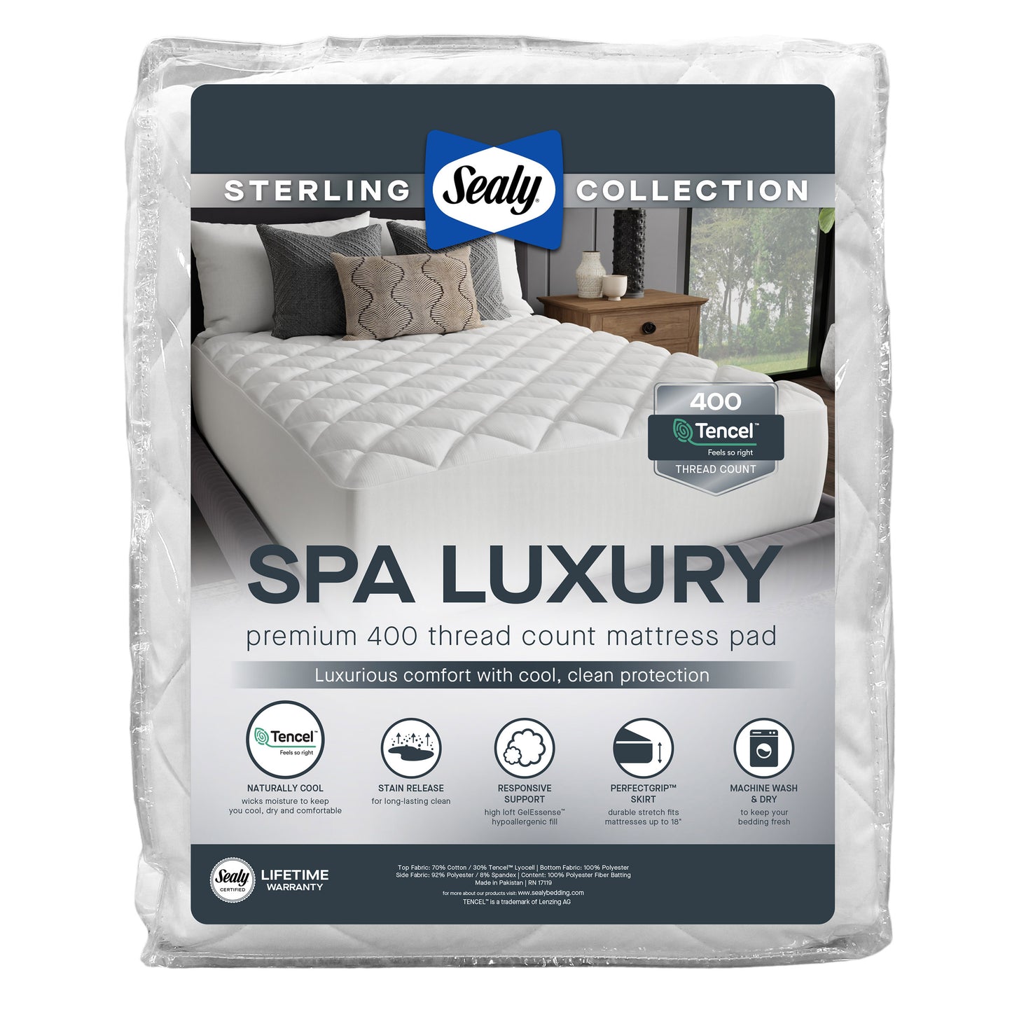 Sealy Sterling Collection Spa Luxury Mattress Pad