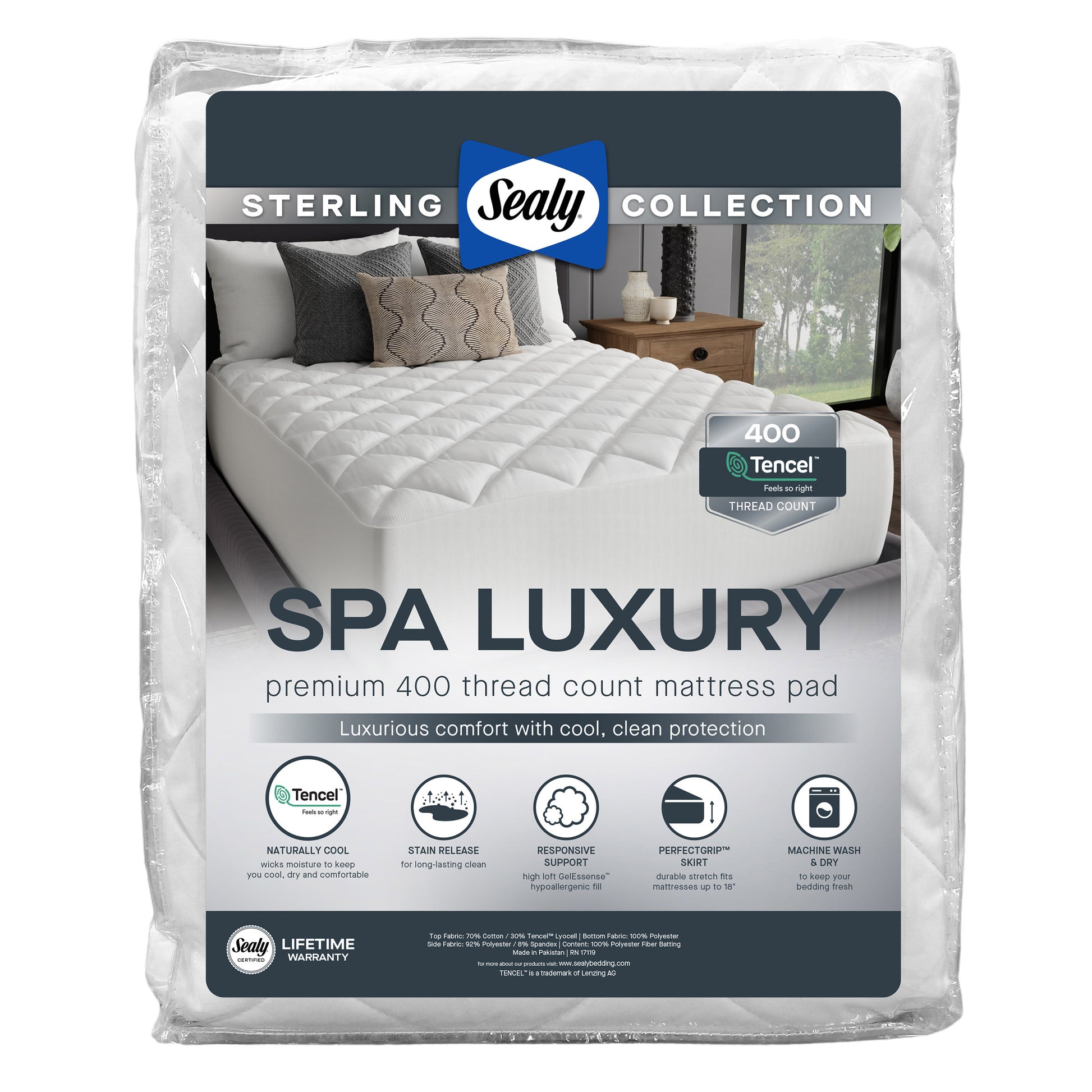 Sealy Sterling Collection Spa Luxury Mattress Pad
