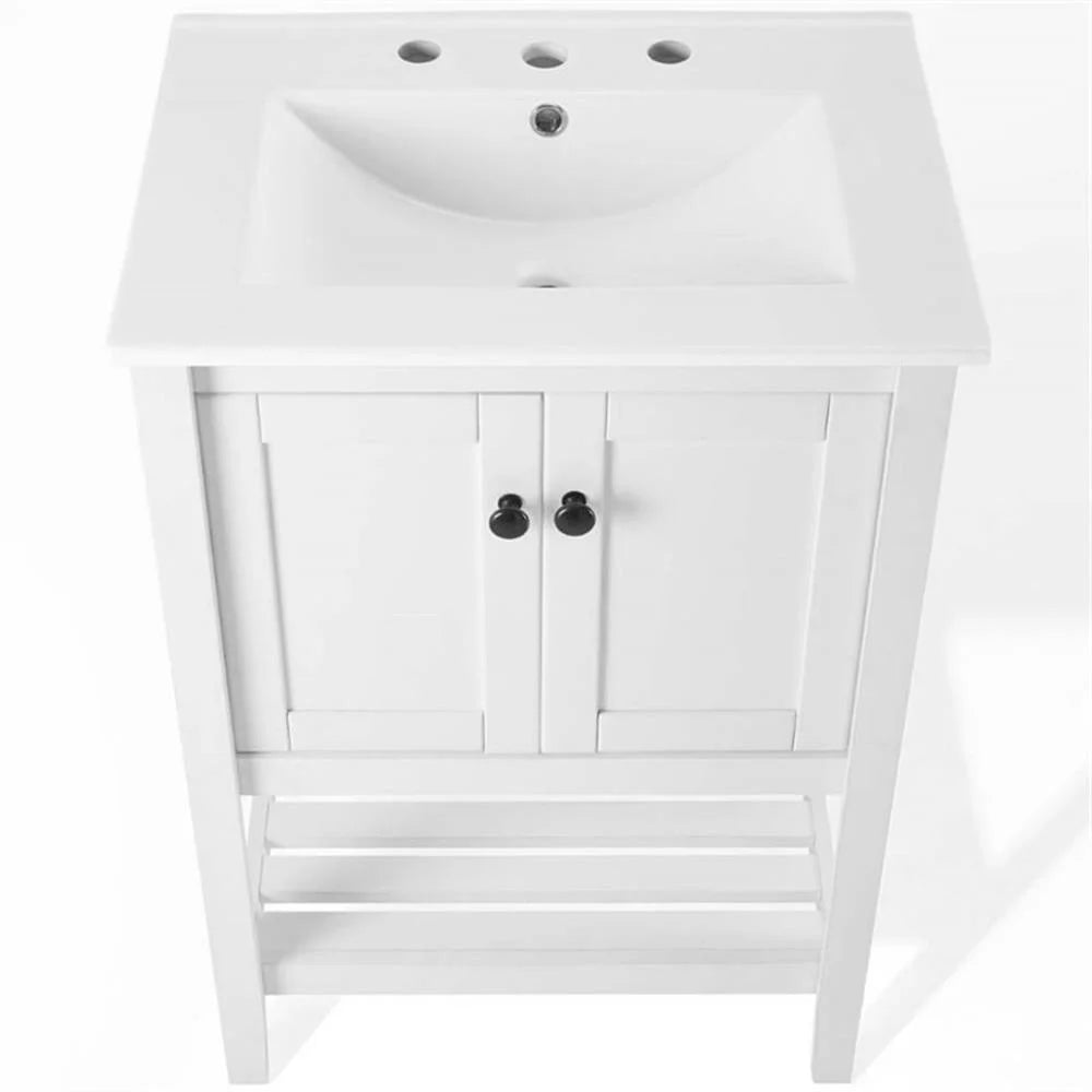 Modway Prestige 24" Modern Wooden Bathroom Vanity in White Finish