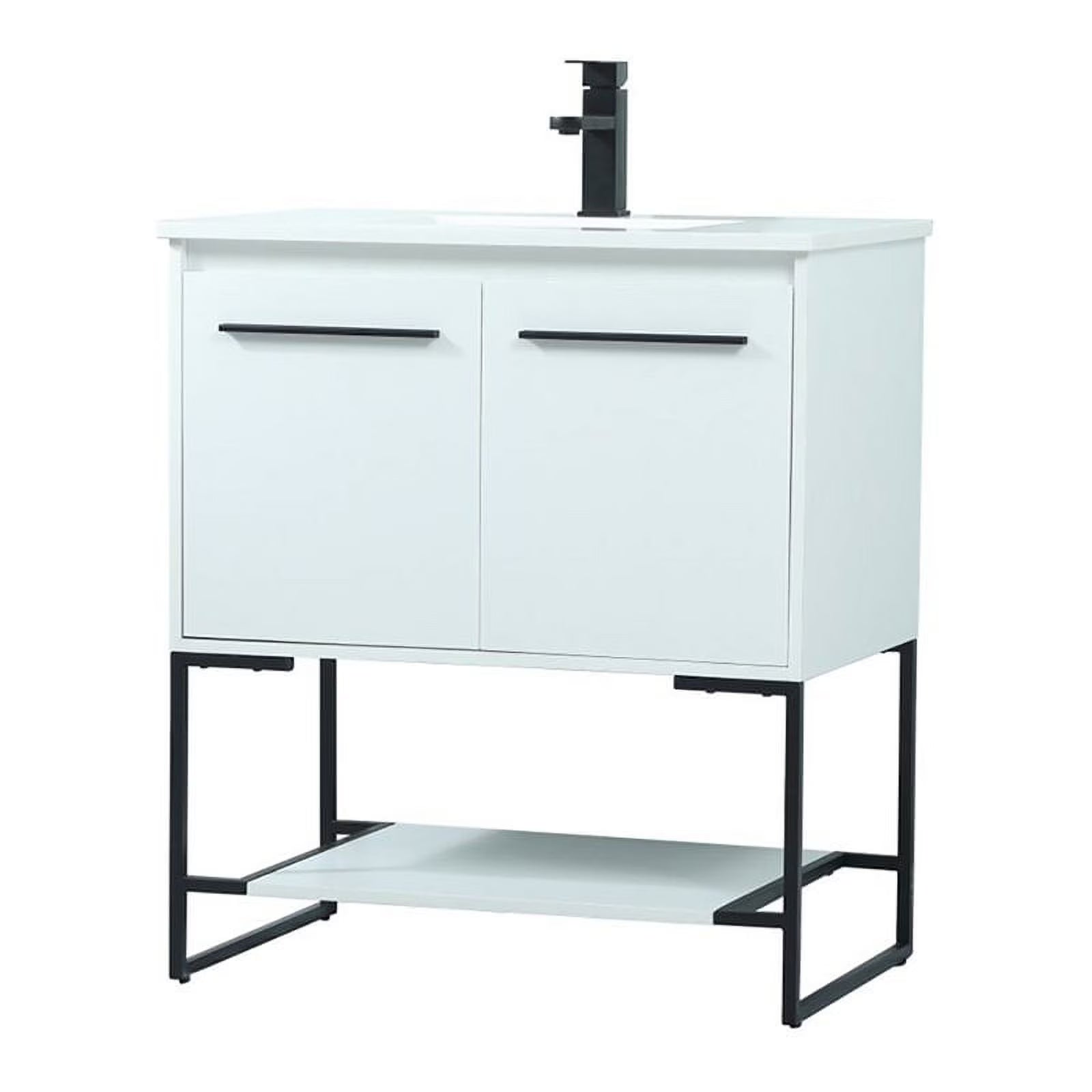Elegant Kitchen and Bath 30 Inch Single Bathroom Vanity In Green