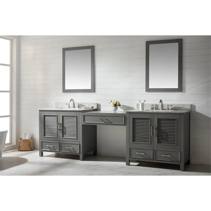 Design Element Estate 102" Double Sink Bathroom Vanity Modular Set in White