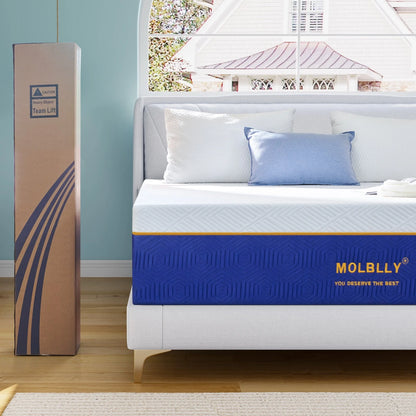 Queen Mattress,Madinog 10 inch Cooling-Gel Memory Foam Mattress in a Box,Medium