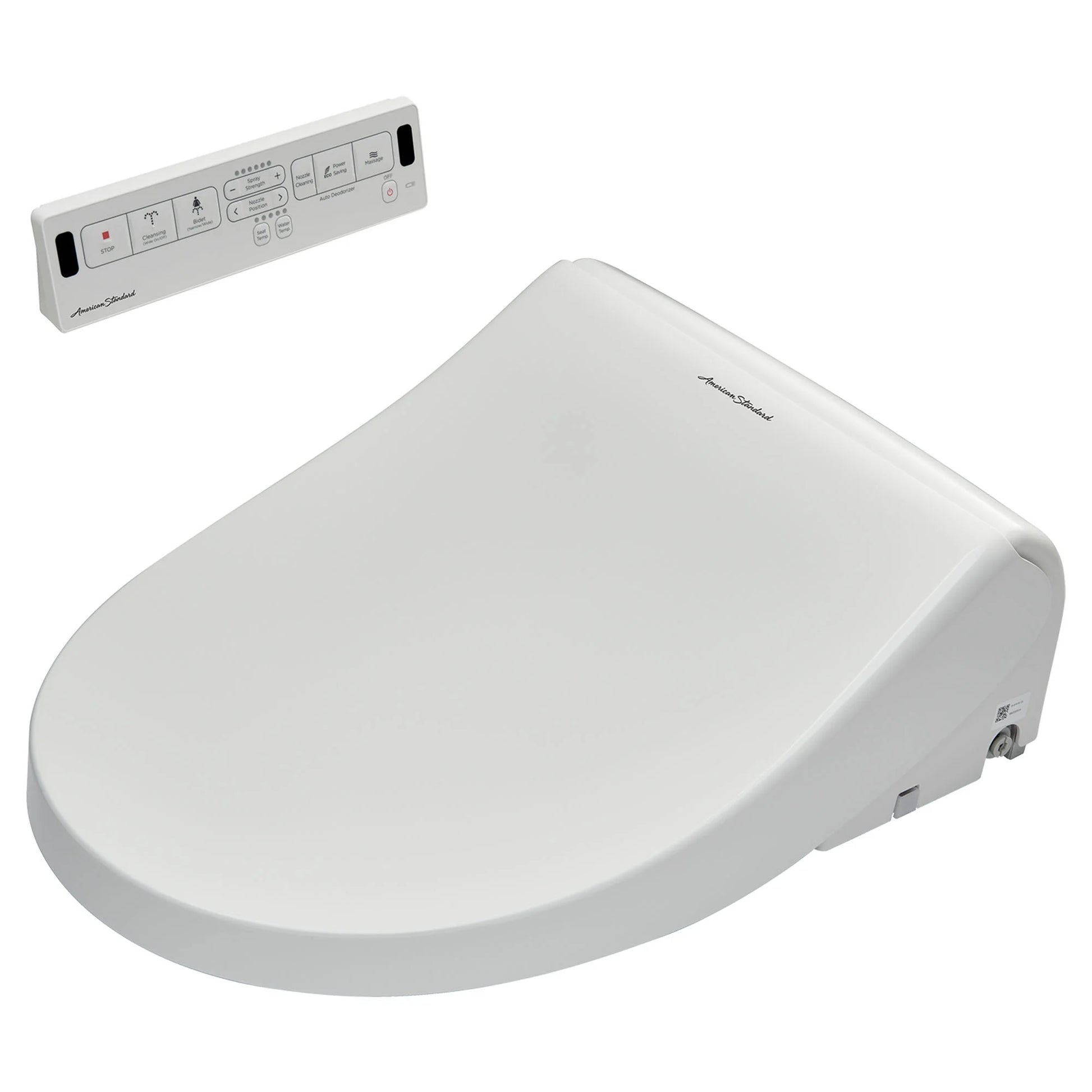 American Standard Advanced Clean 2.0 Slow Close Electric SpaLet Bidet Seat with Remote Operation for Elongated Toilet in White