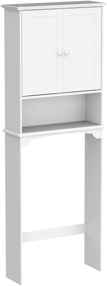Spirich Home Bathroom Shelf Over-The-Toilet, Bathroom SpaceSaver, Bathroom Storage Cabinet Organizer, White