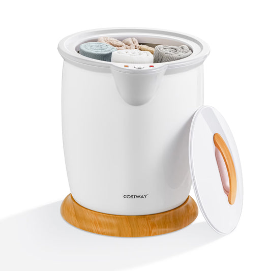 Costway Bathroom Towel Warmer Bucket with Fragrance Holder & Auto Shut Off White