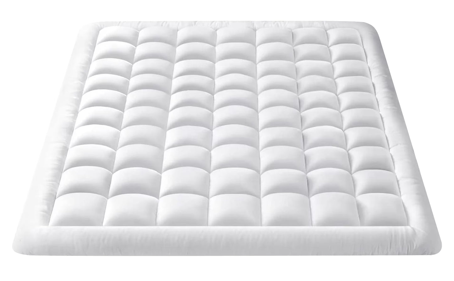 Twin Size- 1 Piece 800 GSM Down Alternative 3 Inch Thick Upto 15" Deep Pocket Fitted Mattress Topper Protector Extra Soft Comfortable Sleep for All Season- Twin(39X75 Inche), White