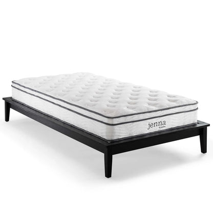 Modway Jenna 8" Innerspring and Foam Twin Mattress in White