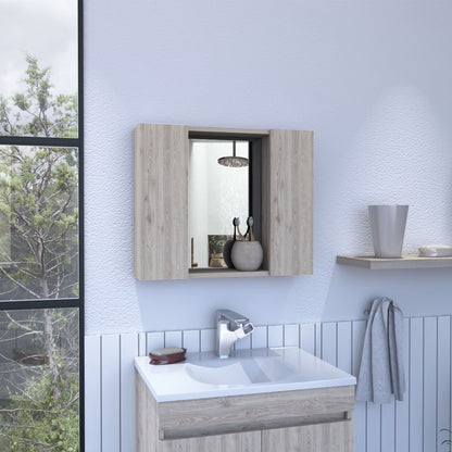 Carrizo Medicine Cabinet In Melamine with One Door,White,White Melamine Bath Faucets Bathroom Storage