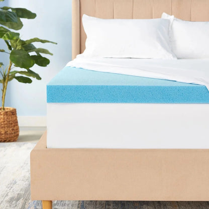 Serta 3" Cool Nights Gel Memory Foam Mattress Topper Queen