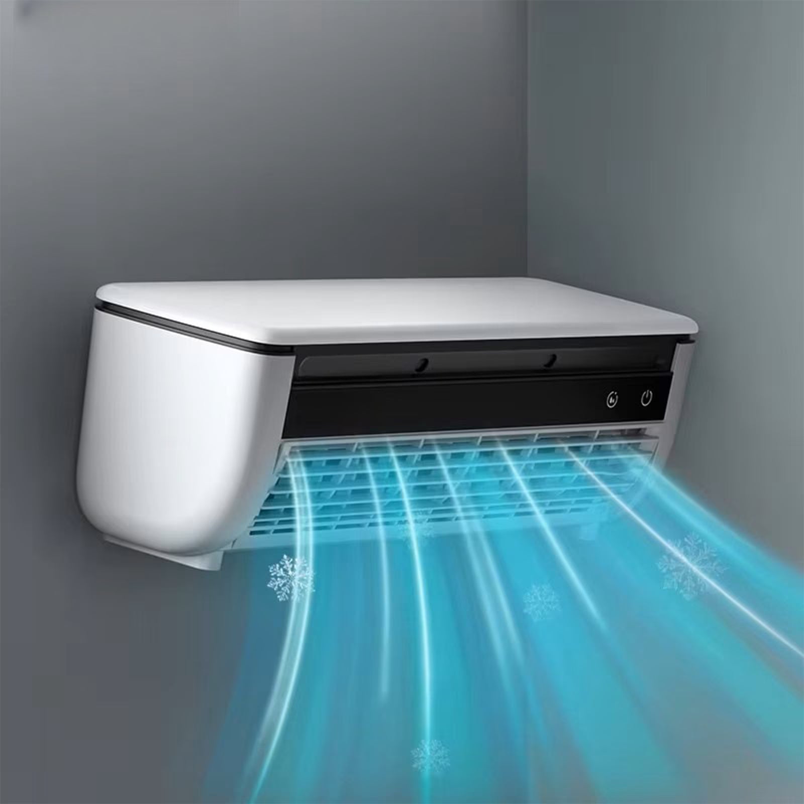 FYHALE 8,000 btu 115V Through-the-Wall Air Conditioner with Remote Control, Wall Ac Unit, High Power Cooling Portable Air Conditioners for Bedroom Kitchen Bathroom, White