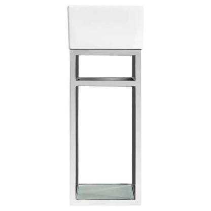 Pierre 19.5 Single, Open Shelf, Chrome Metal Frame Bathroom Vanity