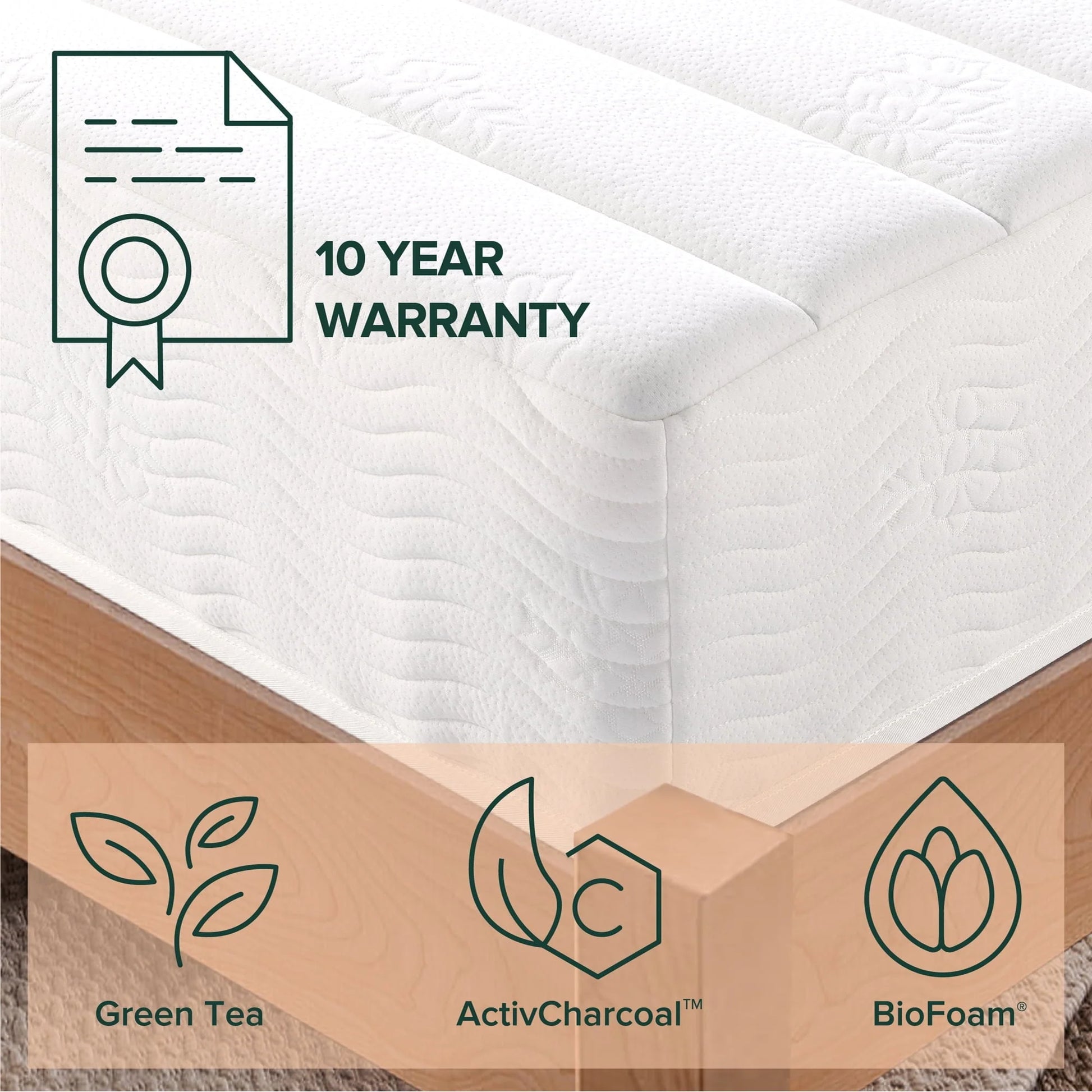 Zinus Spa Sensations Pressure Relief 10" Hybrid Mattress, Queen