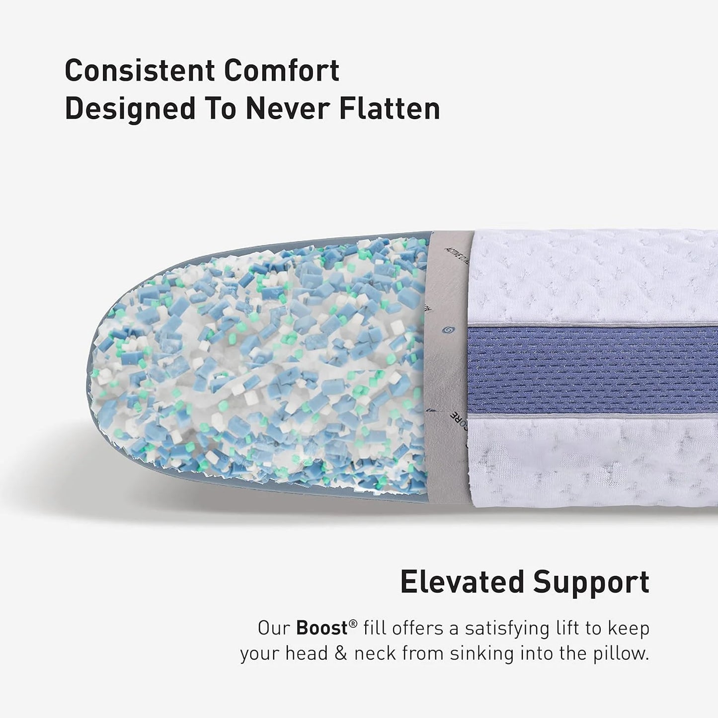 Bedgear Balance Performance Pillow 2.0 - Moisture Wicking Bed Pillow for All Sleep Positions - Medium Firmness Bed Pillow - Washable Removable Cover