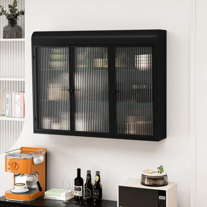 Wall Mounted Storage Cabinet In White, Minimalist Design For Home, Four Shelves, Bedroom To Kitchen Bathroom White Storage, Modern Minimalist, With