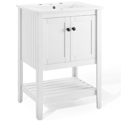Modway Prestige 24" Modern Wooden Bathroom Vanity in White Finish
