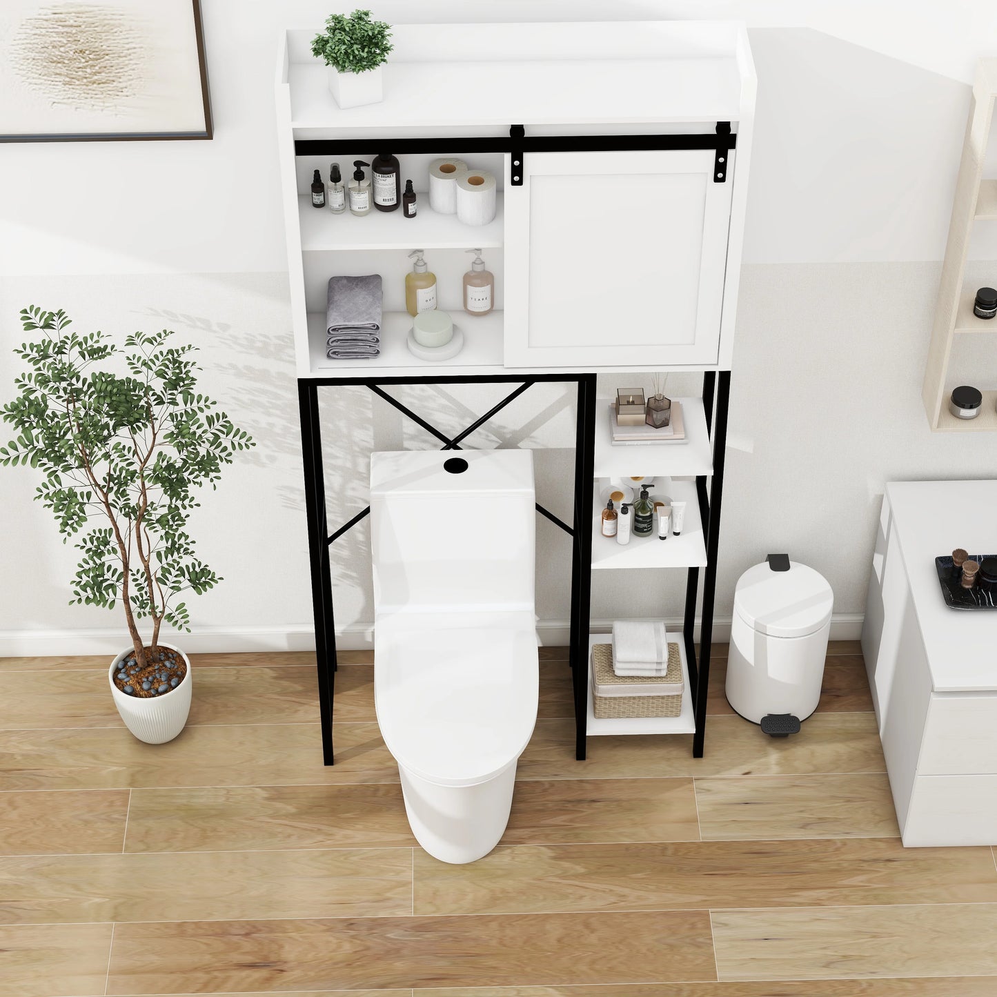 CNCJ Over The Toilet Storage Cabinet Bathroom Shelves