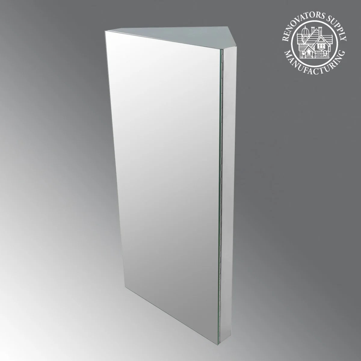 Corner Wall Mount Medicine Cabinet with Stainless Steel Bathroom Storage 23.6" Renovator's Supply