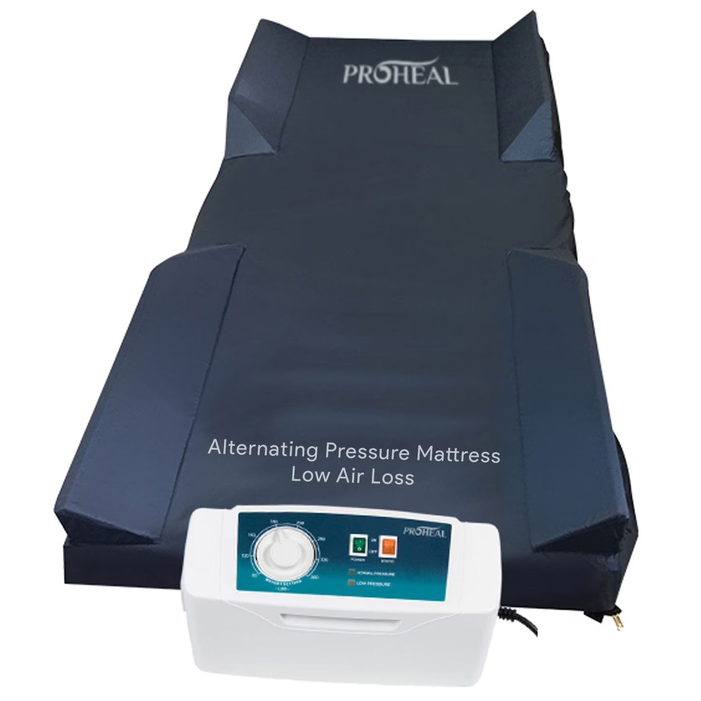 Proheal Low Air Loss Alternating Pressure Air Mattress with Pump - Stages I-III - Bed Size: 36” x 80” Bed Thickness: 8 inch