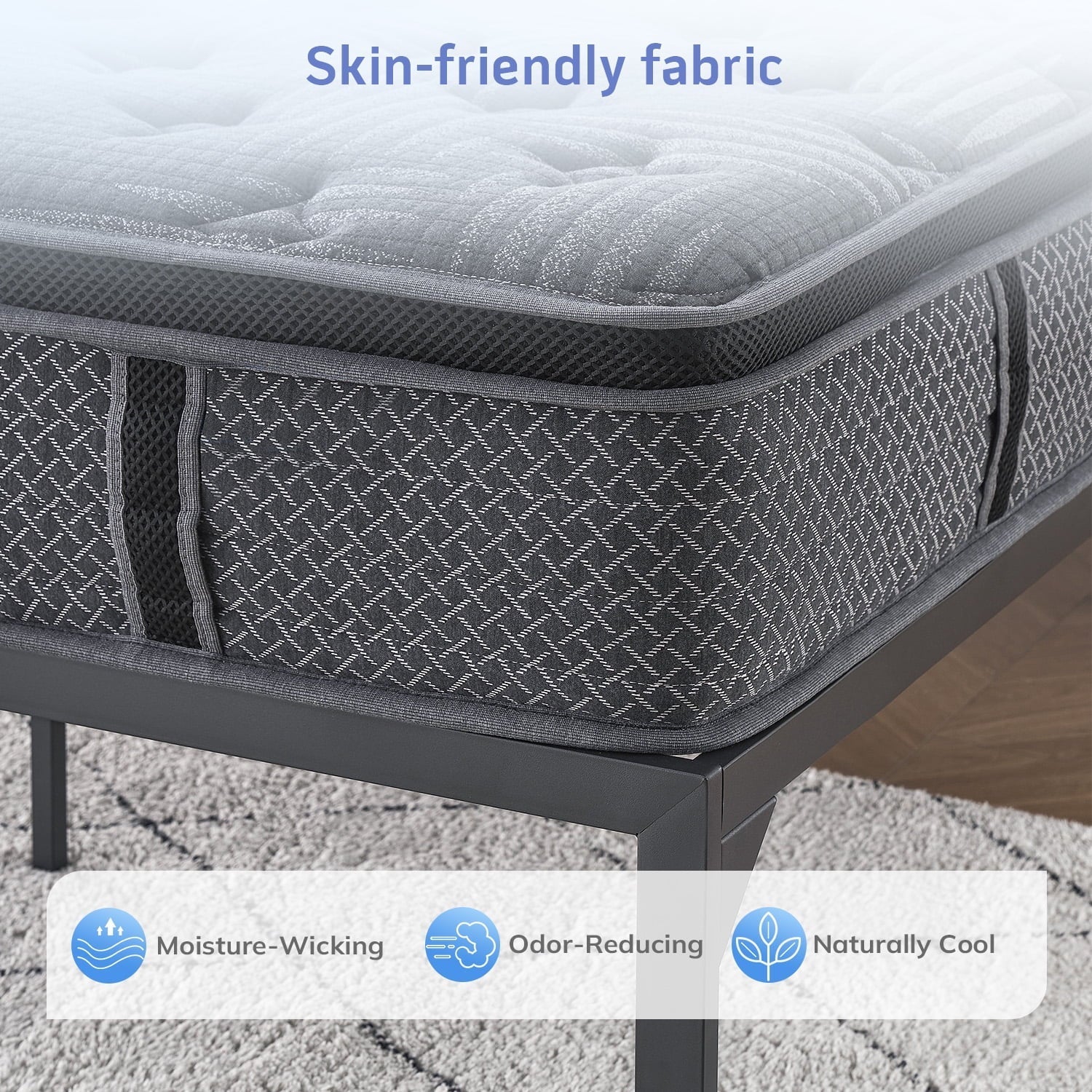 Behost 10" Queen Mattress,CertiPUR-US Certified Memory Foam Pocket Spring Mattress, Queen Mattress in a Box