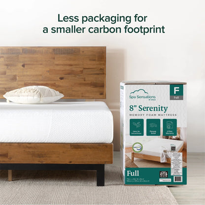 Spa Sensations Serenity by Zinus 8" Memory Foam Mattress, Full