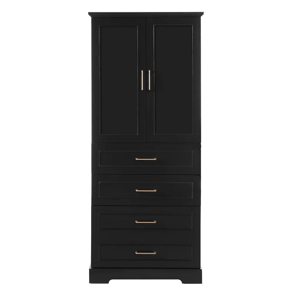 WGYPRIME 72.2'' Tall Bathroom Storage Cabinet, Freestanding Bathroom Floor Cabinet with 1 Doors and 3 Drawers, Modern Elegant Style Floor Cabinet w/Adjustable Shelf