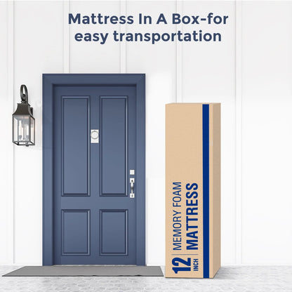 Twin Mattress,12 inch Gel Memory Foam Twin Size Mattress for Pressure Relief,Mattress in a Box