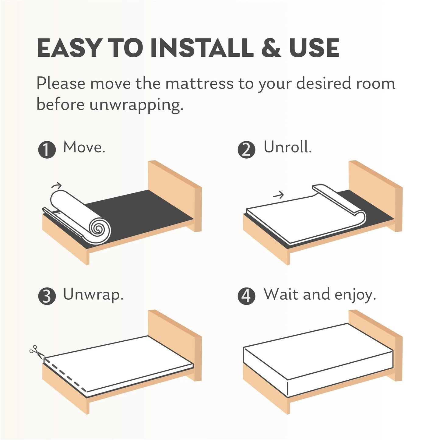 MLILY Reserve 6 inch Twin Size Mattress, Cooling Gel Memory Foam Mattress in a Box, Medium